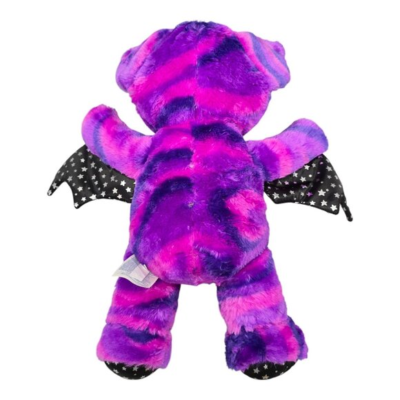 Build A Bear BABW Purple Black Starry Night Vampire Bat Plush 17" Halloween - Picture 4 of 11